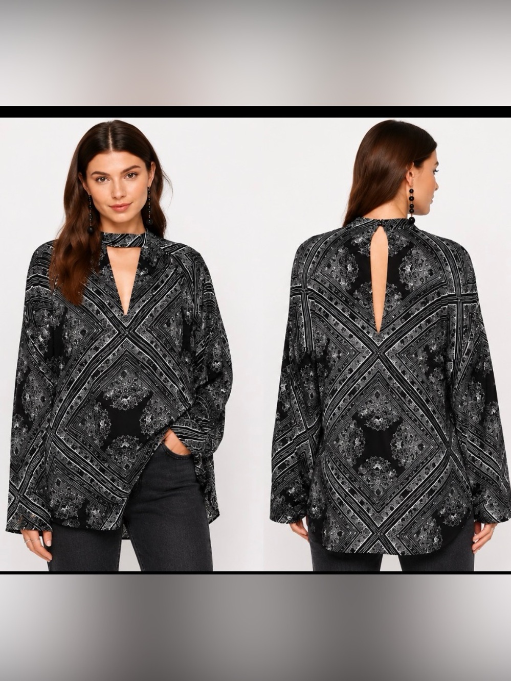 Free People Womens Walking On A Dream Tunic Blouse